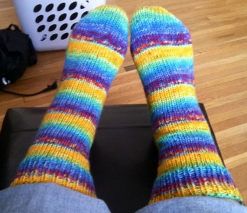 Die Regenbogen Socken